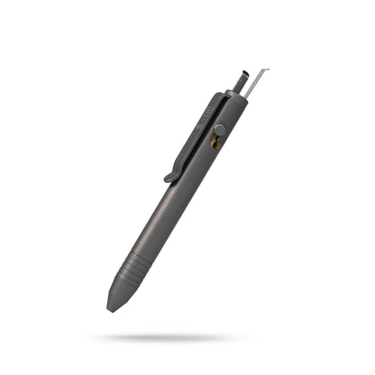 Knafs multi tool pen in gray with a sleek design and integrated tools for versatile use